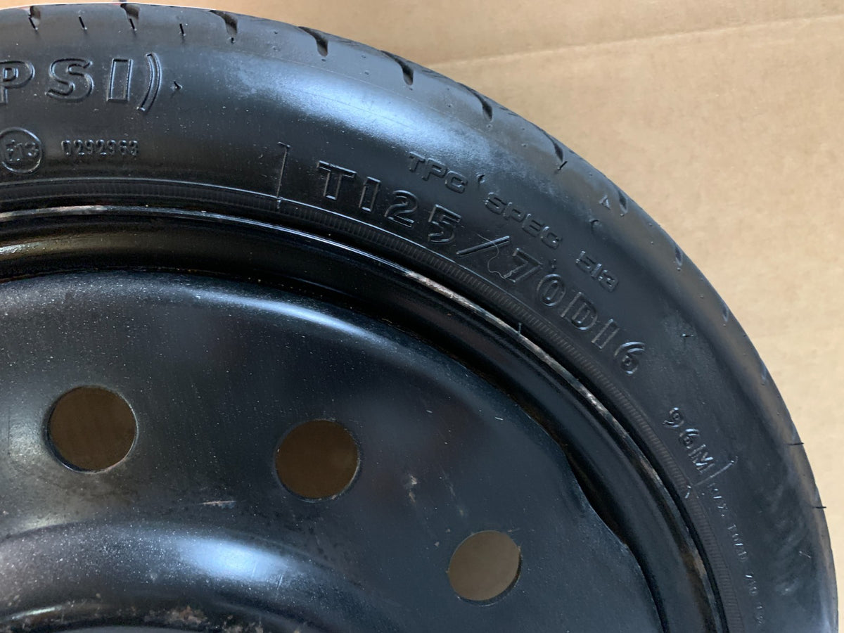 2006-2013 Mazda 6 Mazda6 16" Spare Tire Wheel Compact Donut T125/70D16 OEM