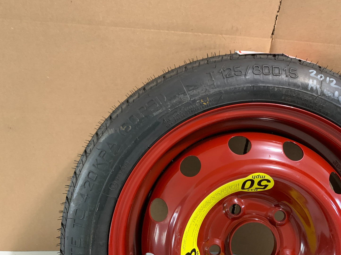 2010-2020 Hyundai Elantra 15" Spare Tire Compact Donut T125 80D15 OEM