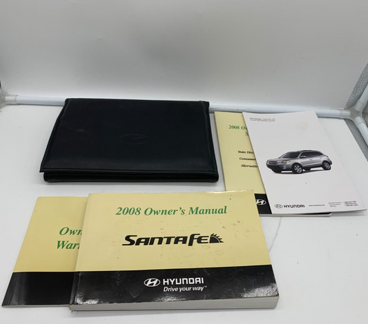 2008 Hyundai Santa FE Owners Manual Set with Case OEM A02B47046