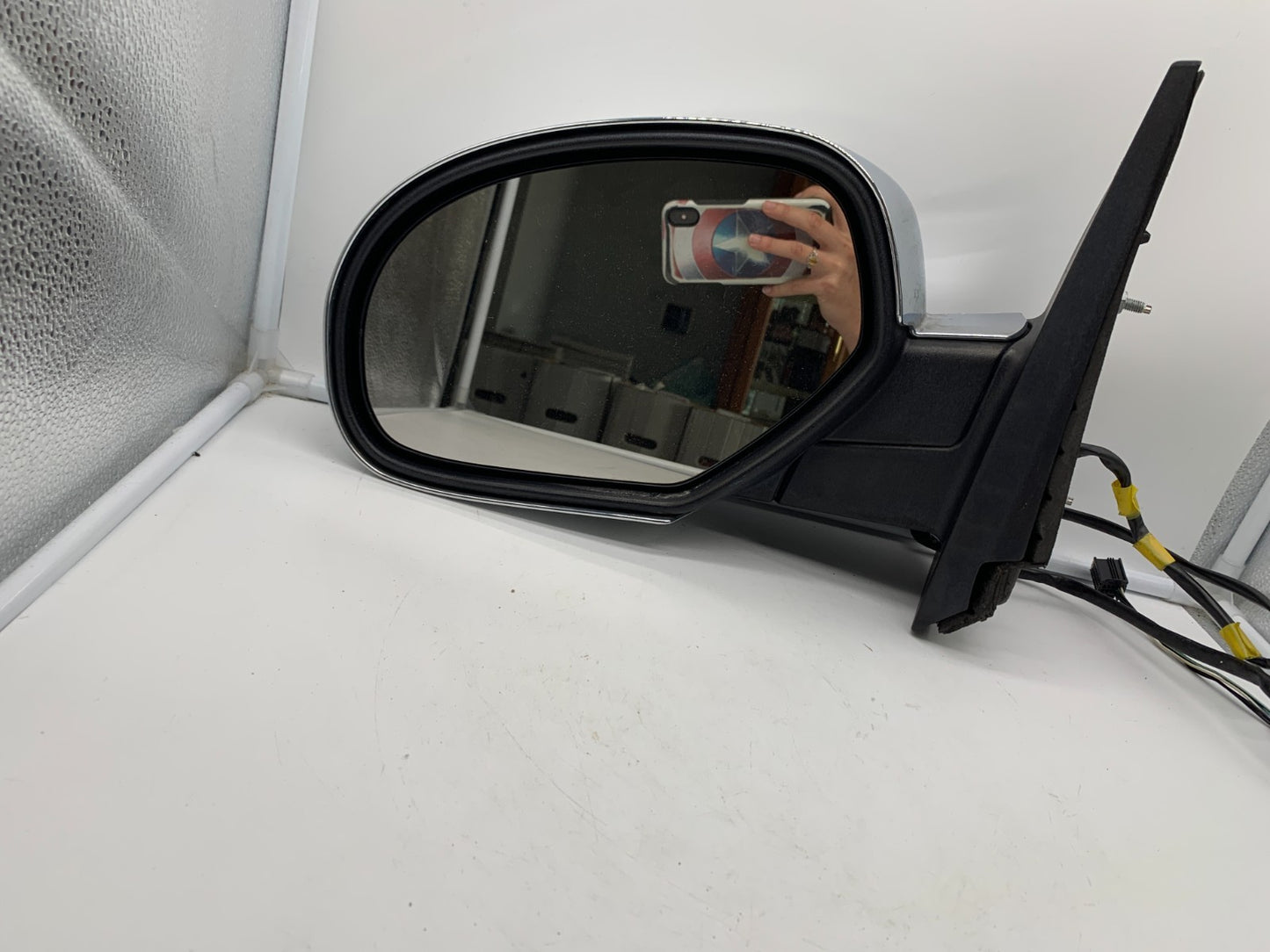 2009-2014 Chevrolet Silverado 1500 Driver Power Door Mirror Chrome OEM A01B46001