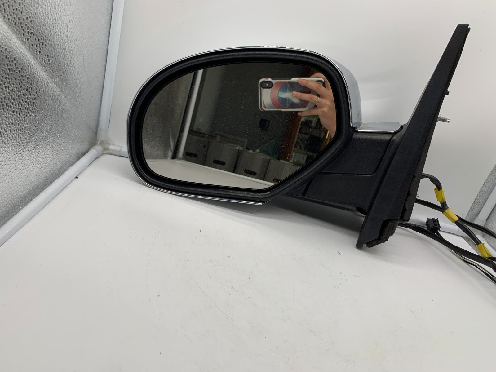 2009-2014 Chevrolet Silverado 1500 Driver Power Door Mirror Chrome OEM A01B46001