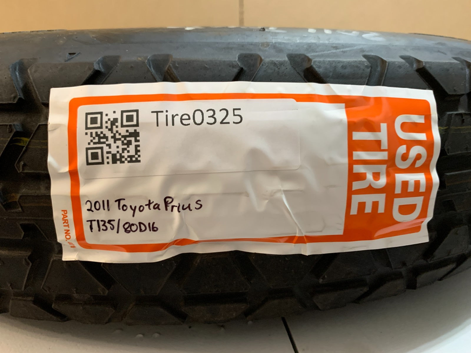 2010-2015 Toyota Prius 16" Spare Tire Compact Donut T135/80D16 OEM