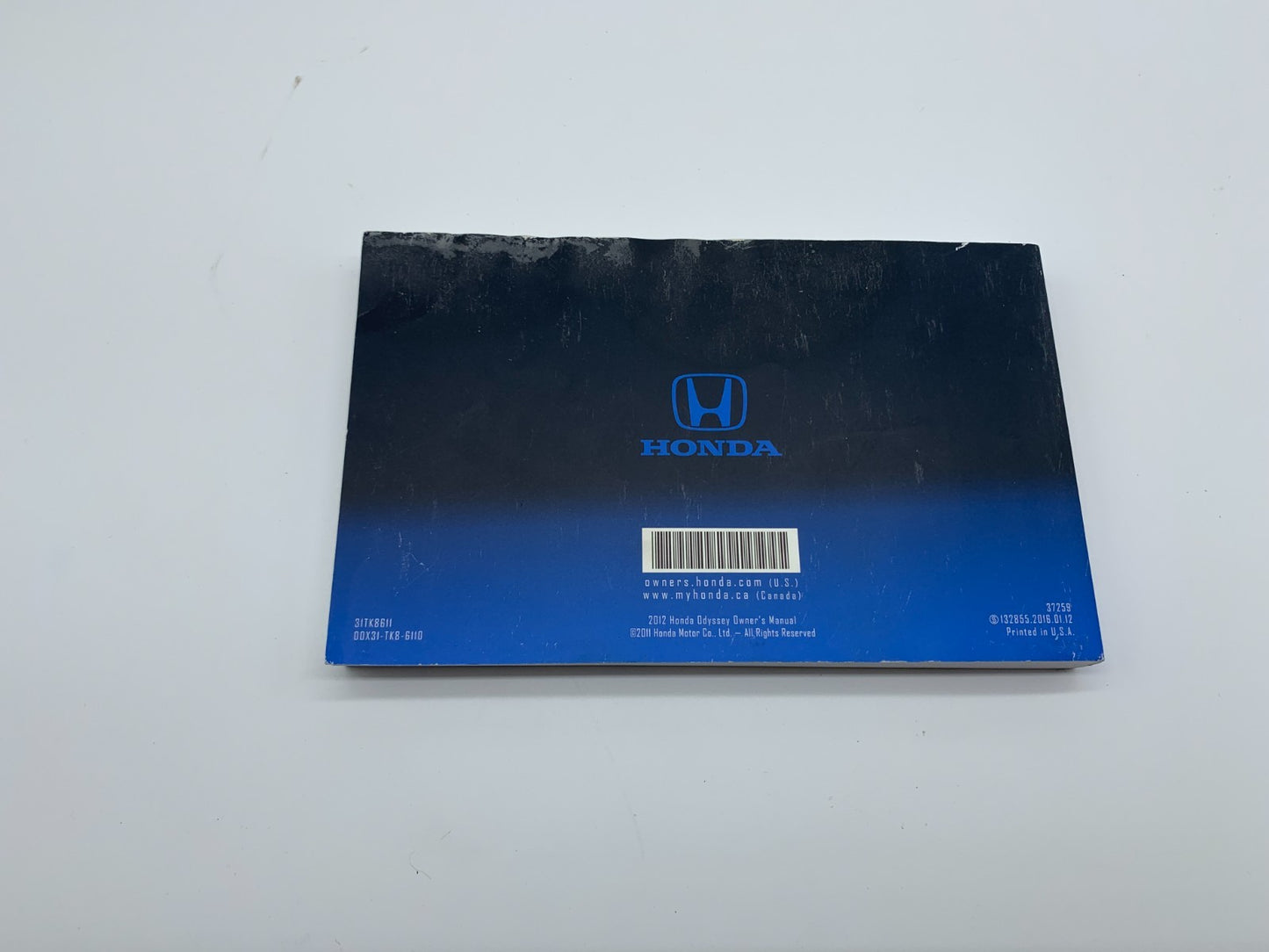 2012 Honda Odyssey Owners Manual OEM D02B64013