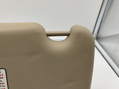2004-2009 Cadillac SRX Passenger Sun Visor Tan Illuminated OEM A01B36044