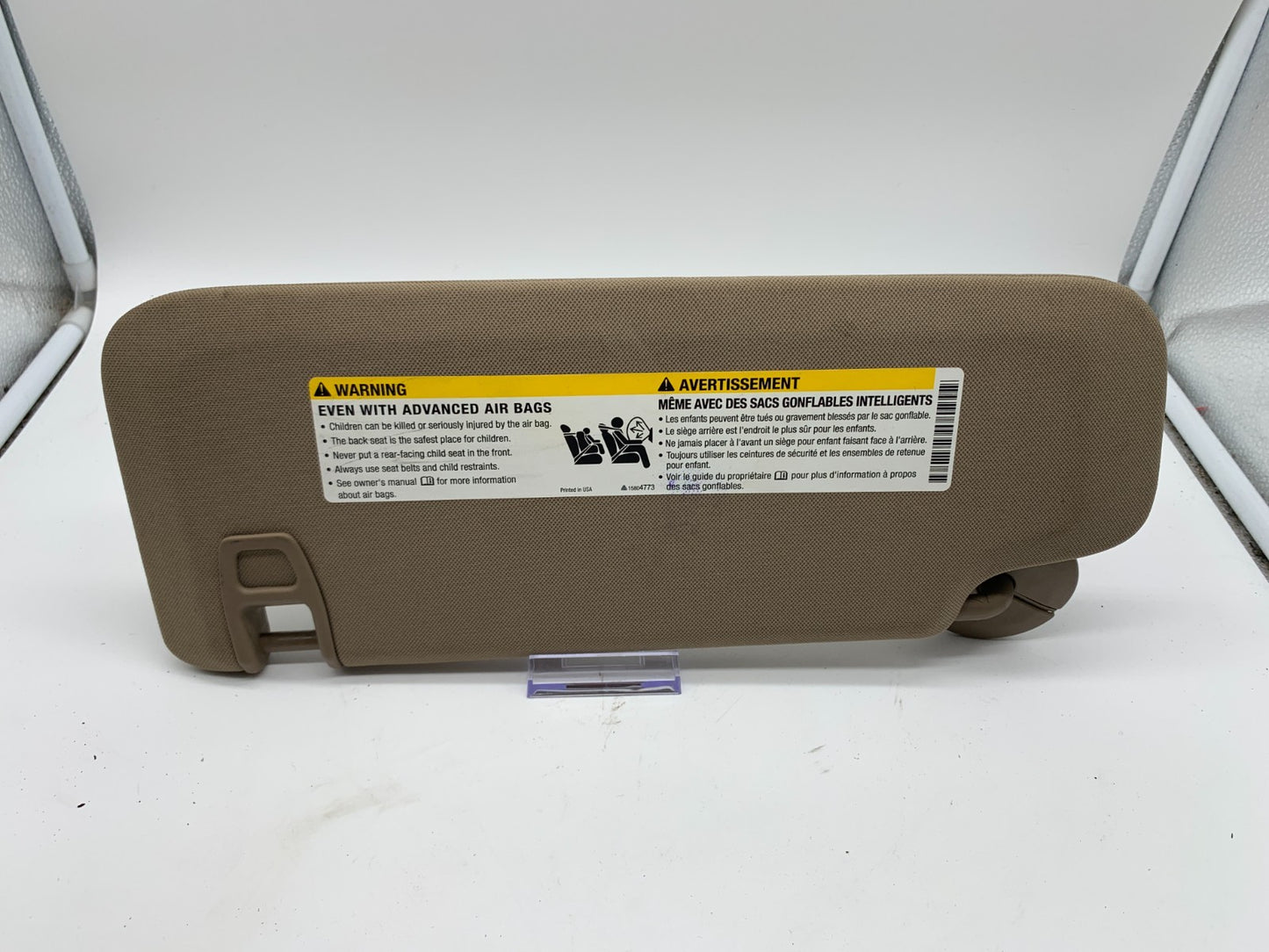 2004-2012 Chevrolet Malibu Passenger Sun Visor Brown OEM B02B27015