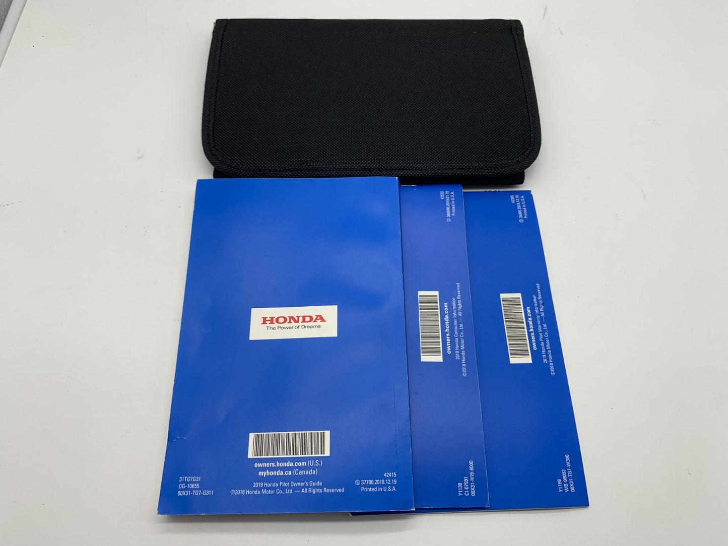 2019 Honda Pilot Owners Manual Set with Case OEM B03B02003