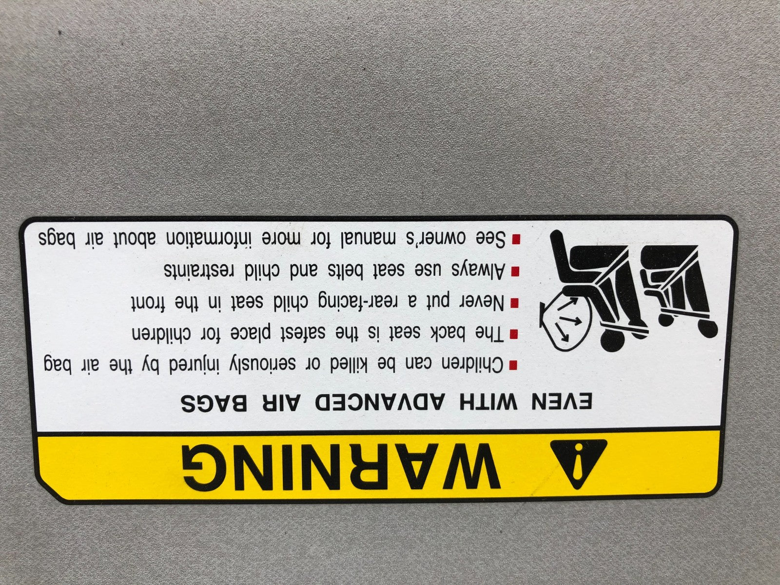 2007-2017 Mitsubishi Lancer Passenger Sun Visor Gray OEM A02B12004