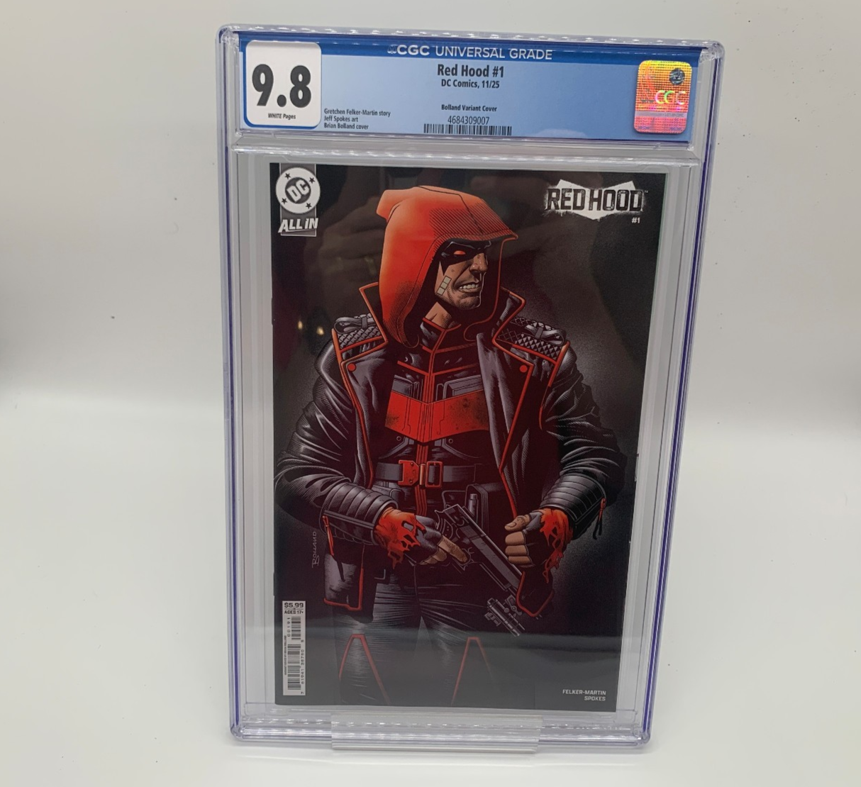 Red Hood #1 Bolland Variant Controversial Cancelled CGC 9.8 DC Comics 2025