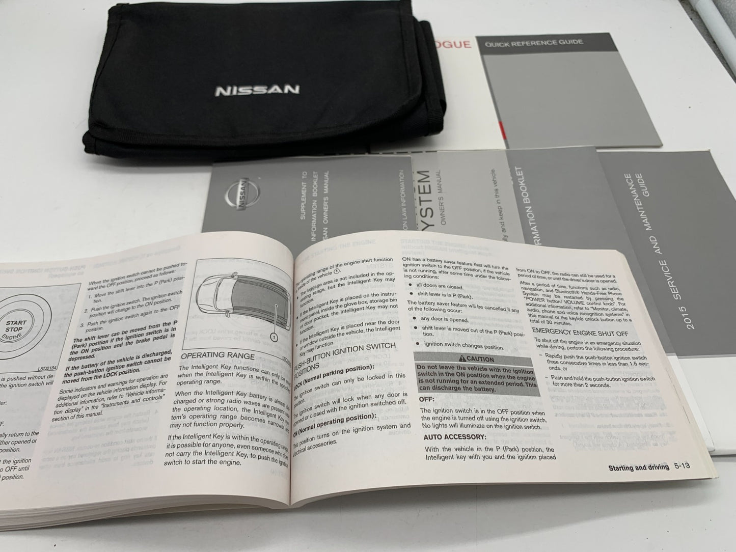 2015 Nissan Rogue Owners Manual Set with Case OEM D03B05023