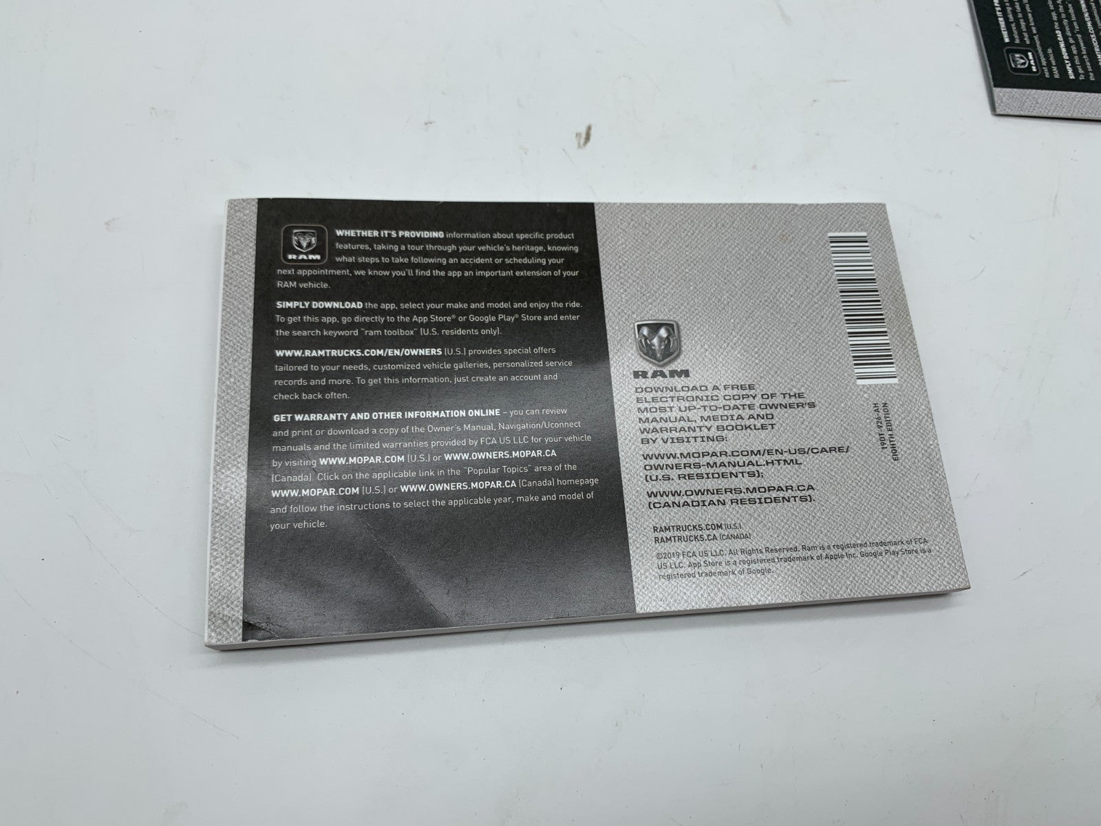 2019 Ram 1500 Owners Manual Set OEM B01B22010