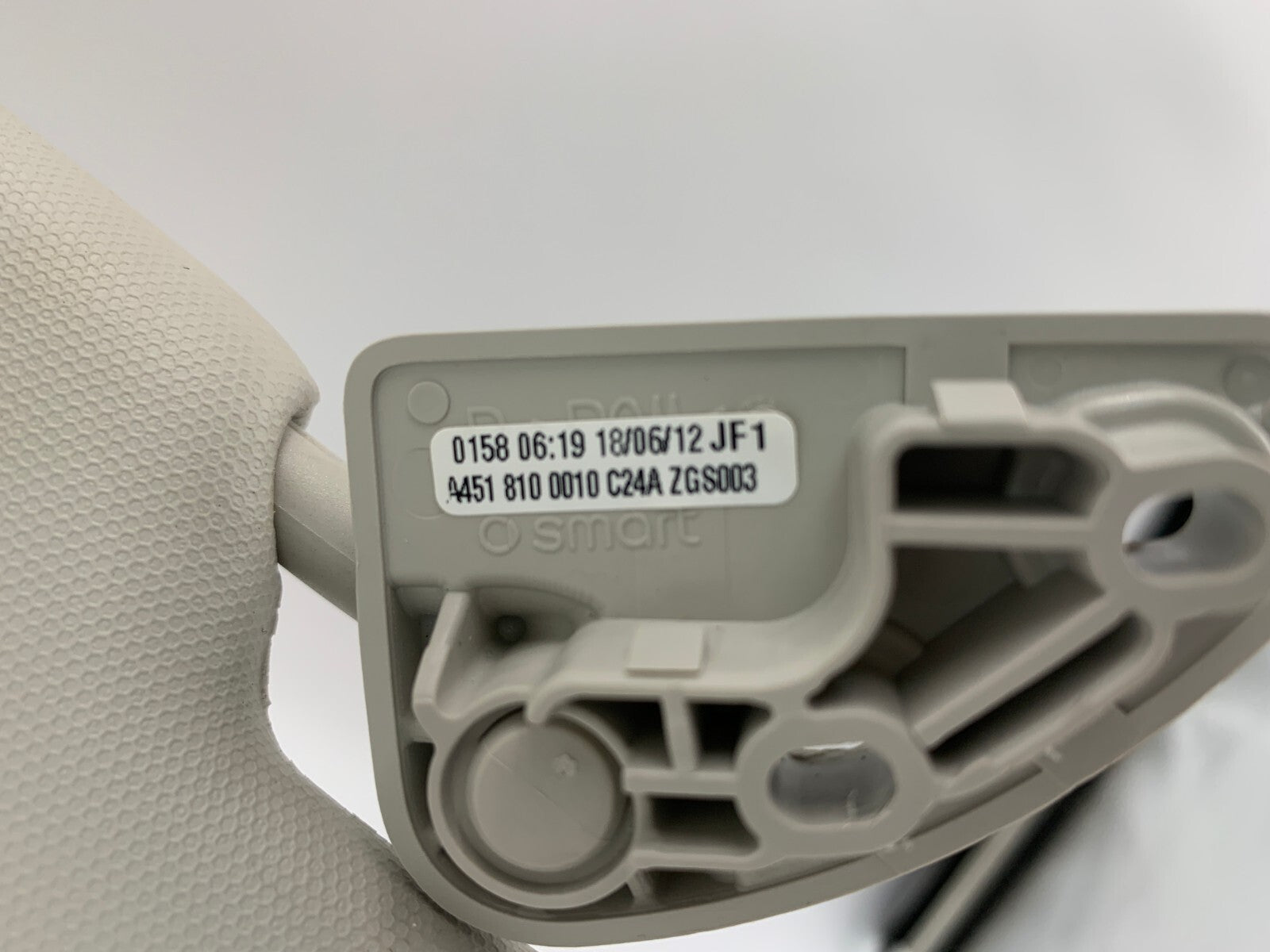 2008-2016 Smart Fortwo Passenger Sun Visor Gray OEM C03B31004