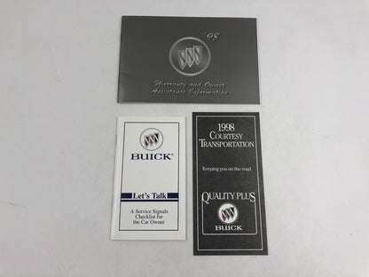 1998 Buick Regal Owners Manual with Case OEM D03B33025