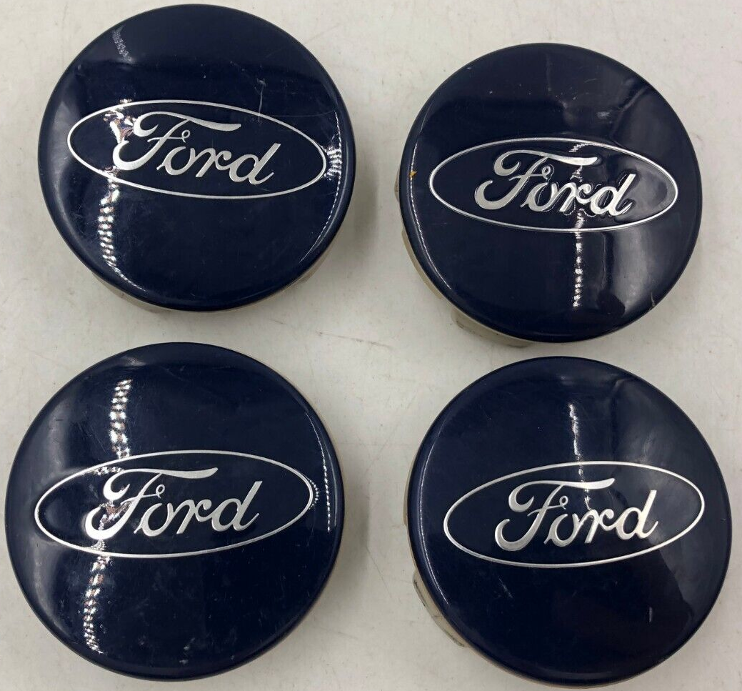 2013-2019 Ford Rim Wheel Center Cap Set of 4 Blue 2 inch OEM B03B34022