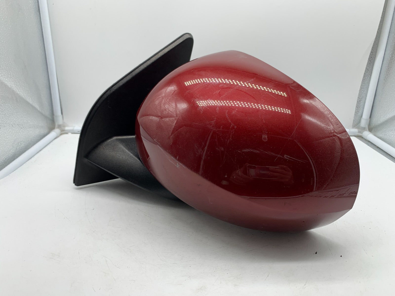 2017 Jeep Compass Driver Side View Power Door Mirror Red OEM A03B49002