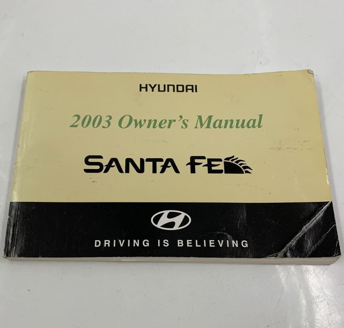 2003 Hyundai Santa FE Owners Manual OEM D01B37008
