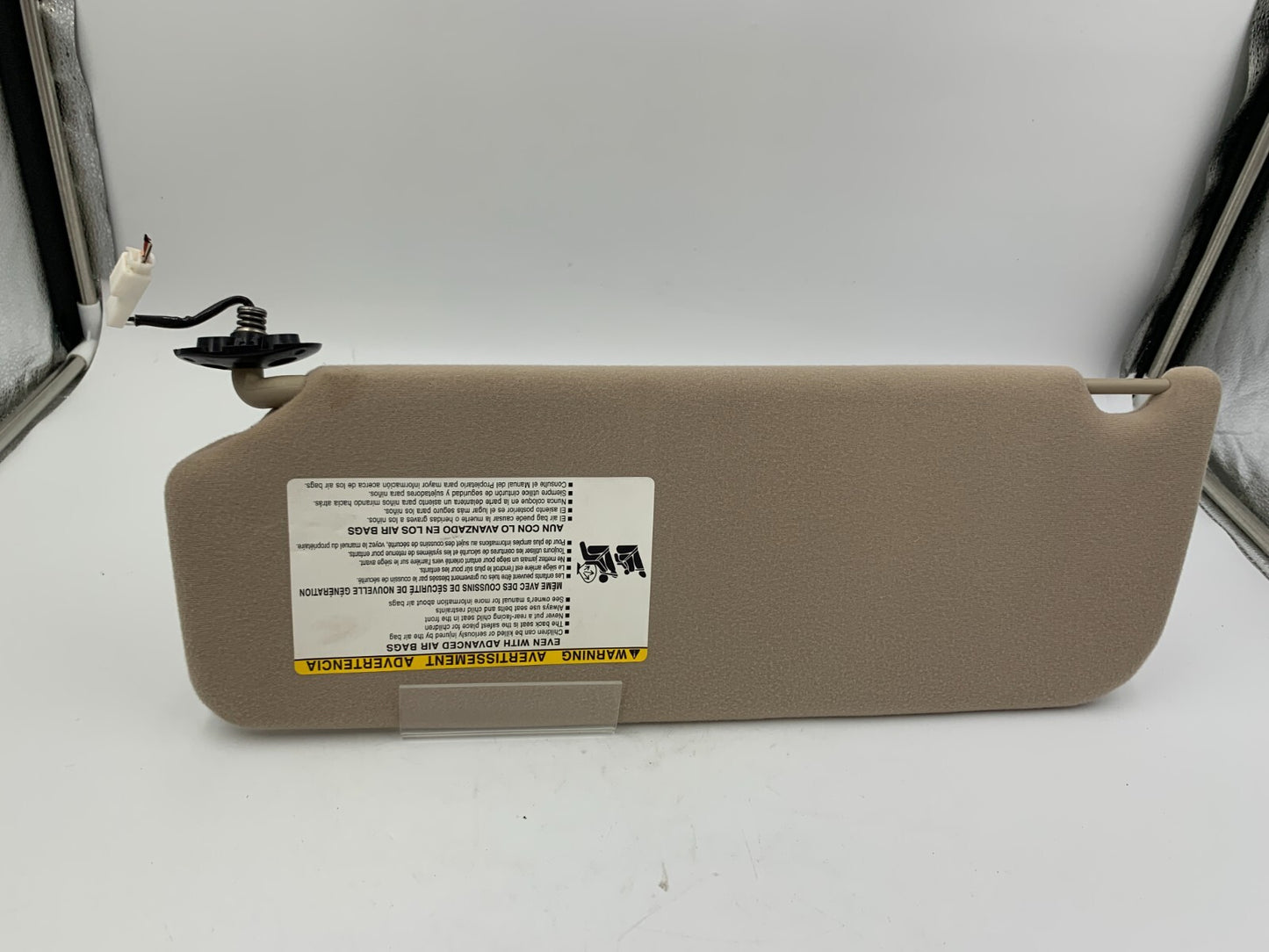 2011-2014 Toyota Sienna Passenger Sun Visor Tan Illuminated OEM C03B70006
