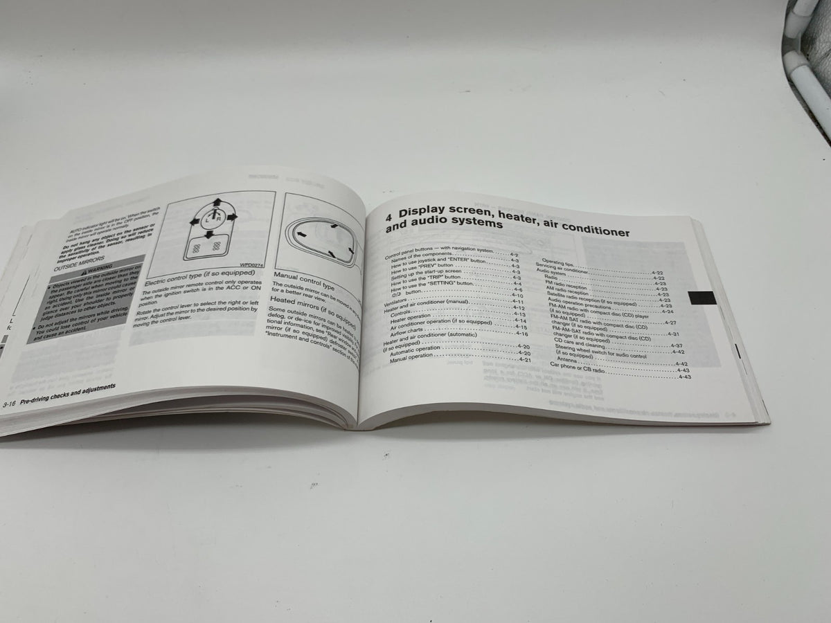 2005 Nissan Altima Owners Manual OEM B03B17010