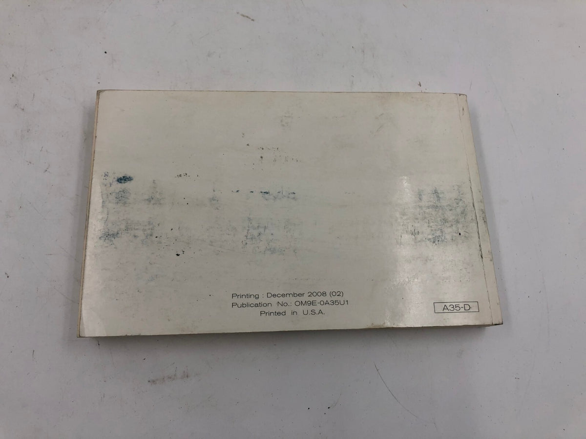 2009 Nissan Maxima Owners Manual OEM B04B32086
