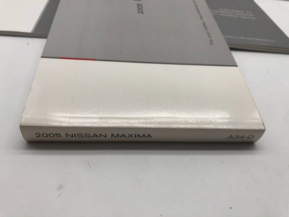 2005 Nissan Maxima Owners Manual Set with Case OEM B03B43002