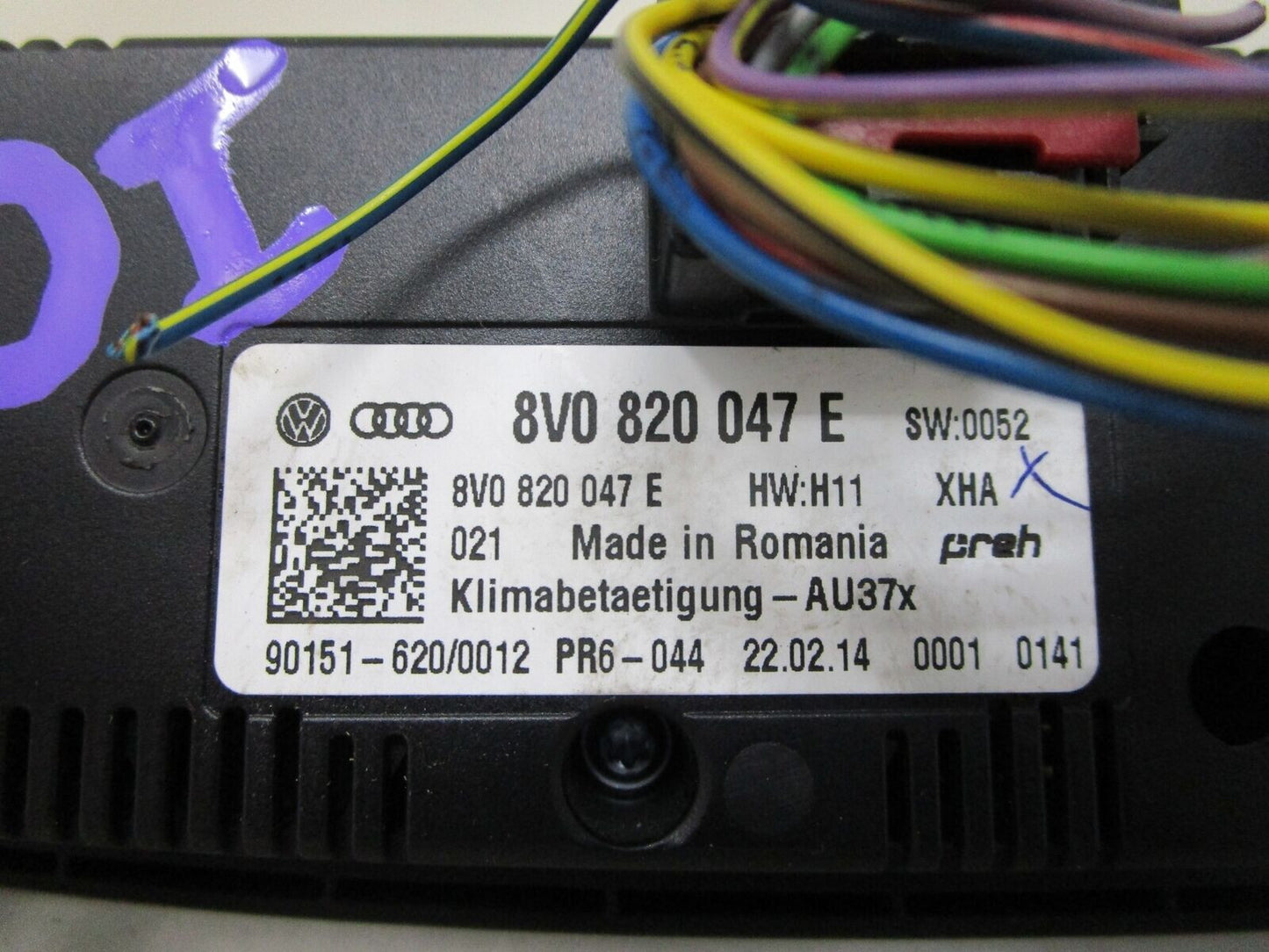 2015-2018 Audi S3 AC Heater Climate Control Unit OEM C01B33056