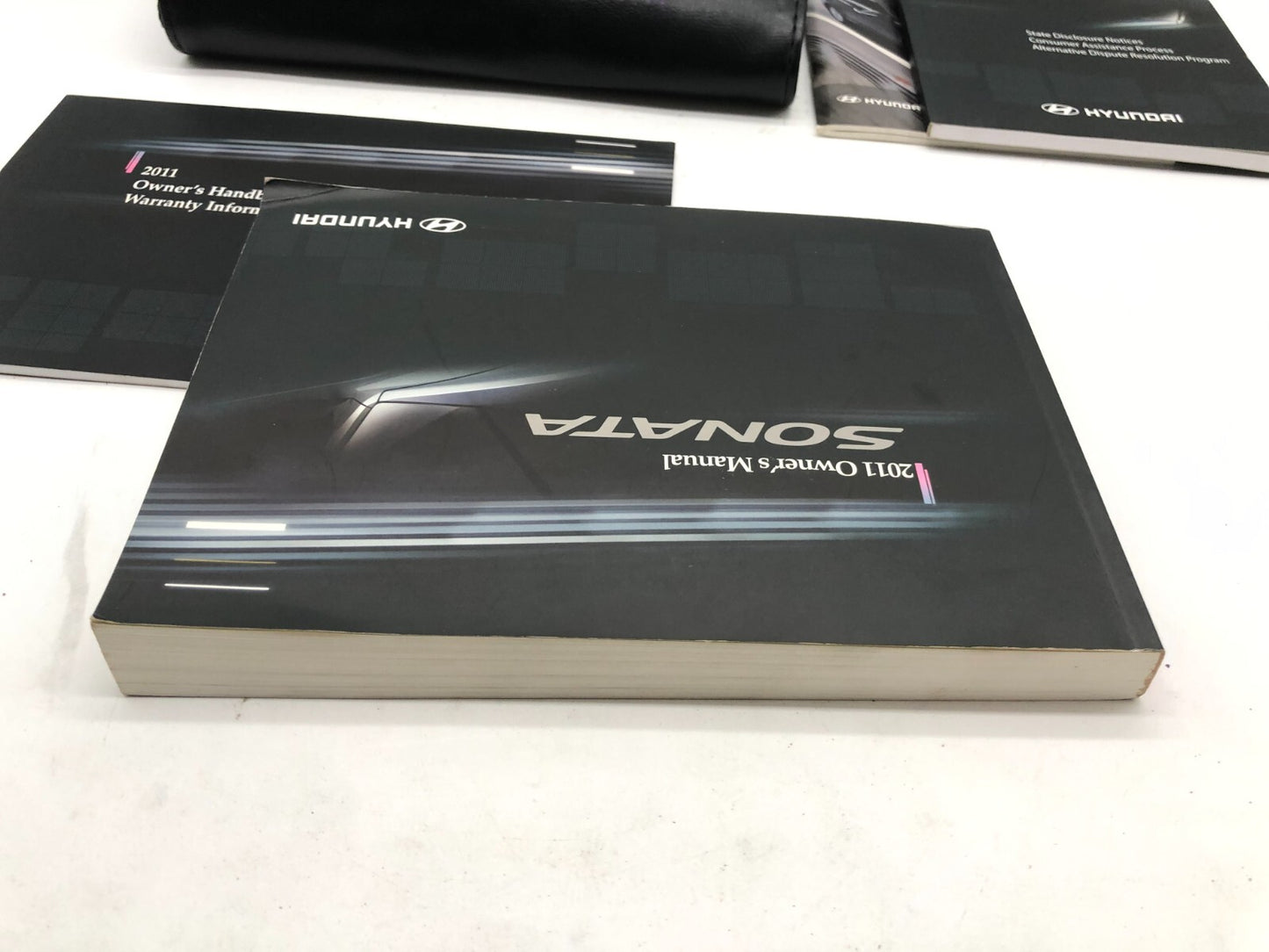 2011 Hyundai Sonata Owners Manual Set with Case OEM A02B03033