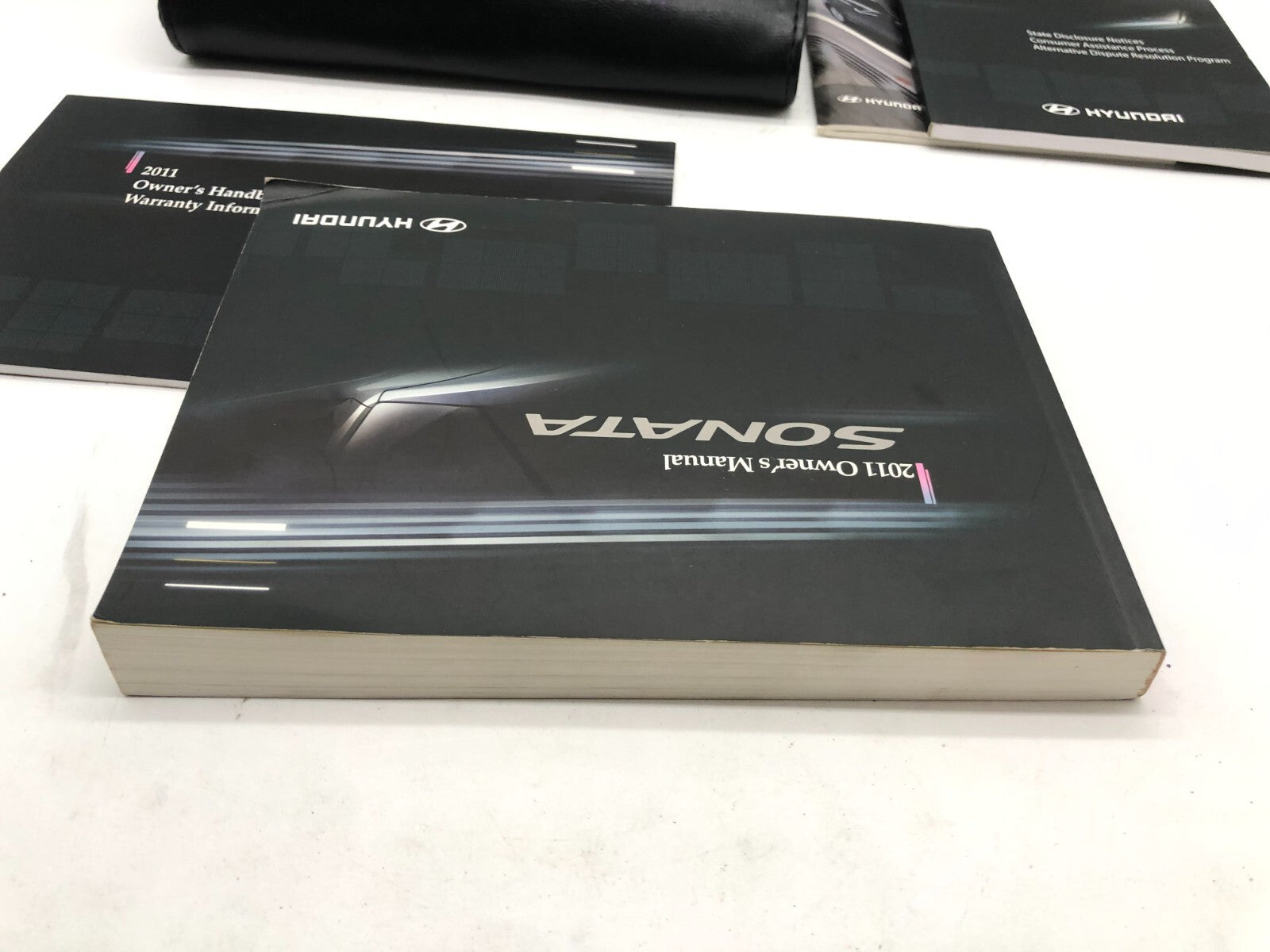 2011 Hyundai Sonata Owners Manual Set with Case OEM A02B03033