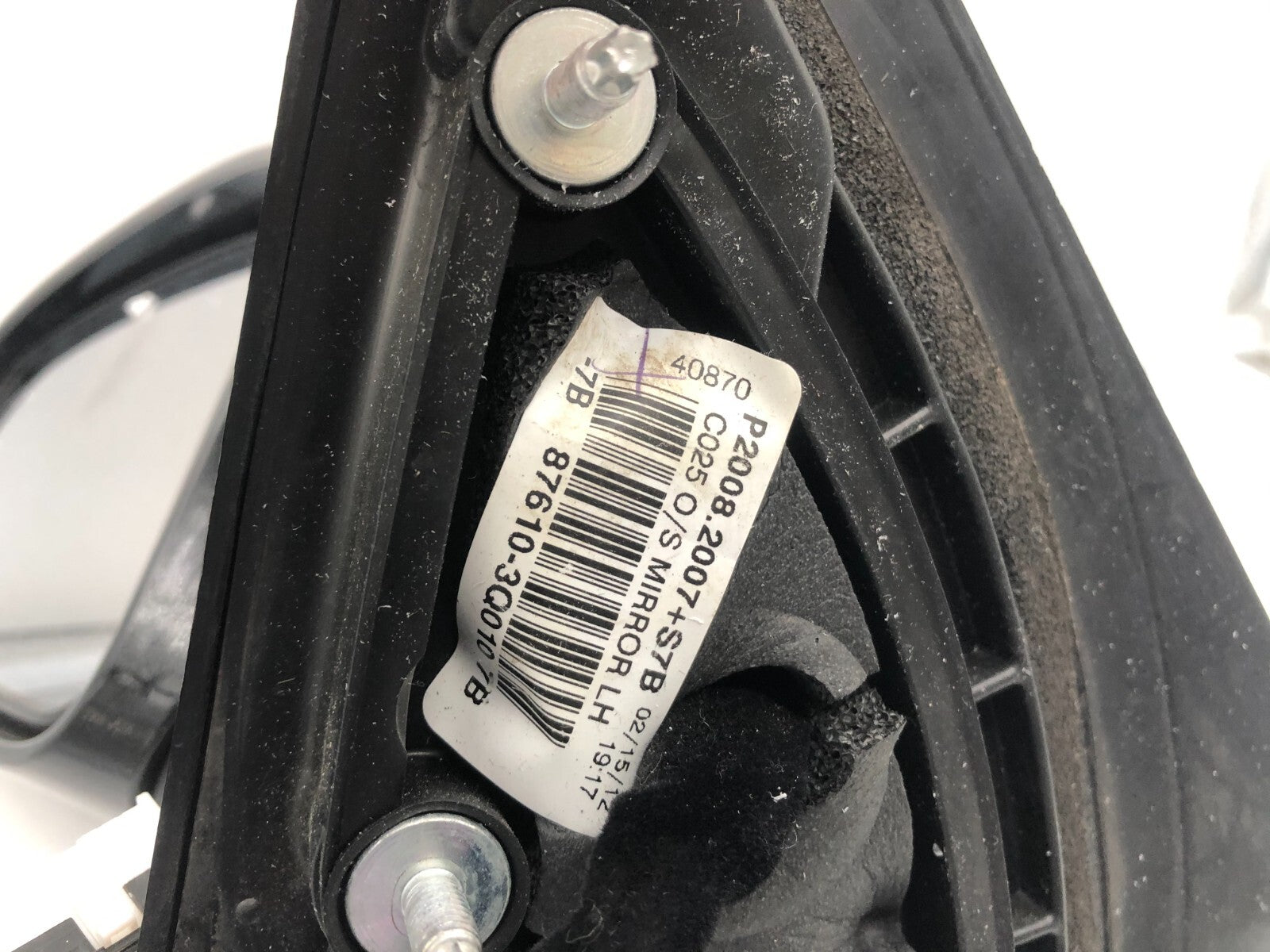 2011-2014 Hyundai Sonata Driver Side View Power Door Mirror Black OEM B03B44001