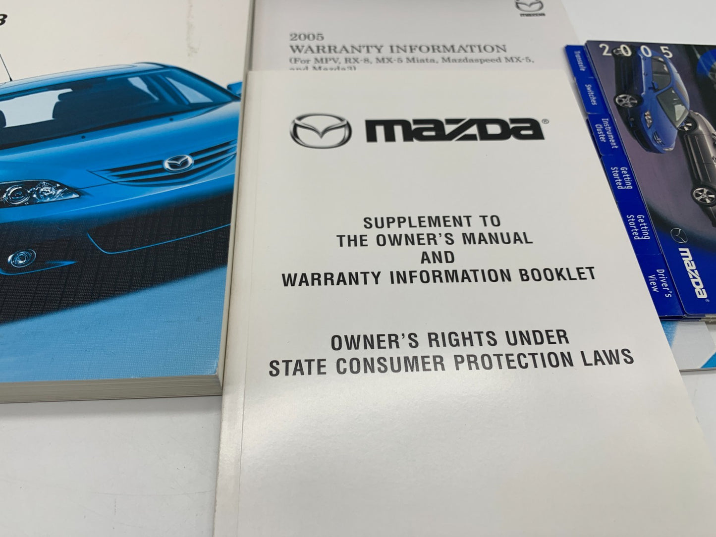 2005 Mazda 3 Owners Manual Warranty Guide Set with Case OEM B03B30008