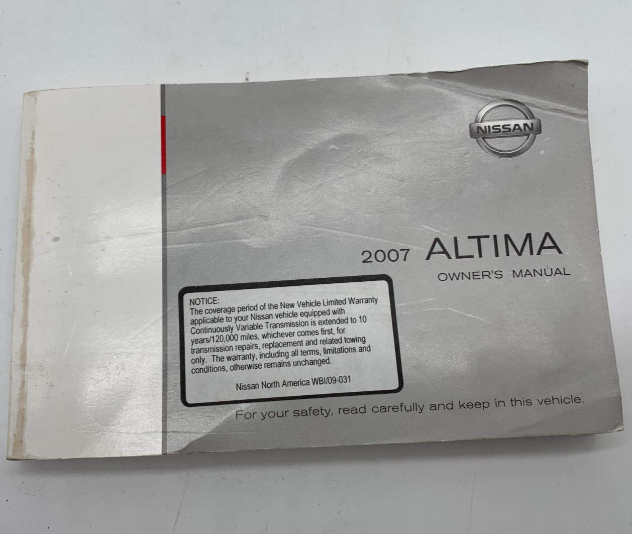 2007 Nissan Altima Owners Manual OEM A01B44021