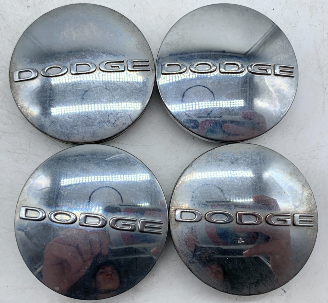 Dodge Rim Wheel Center Cap Set of 4 Chrome 2-3/8 OEM B01B08064