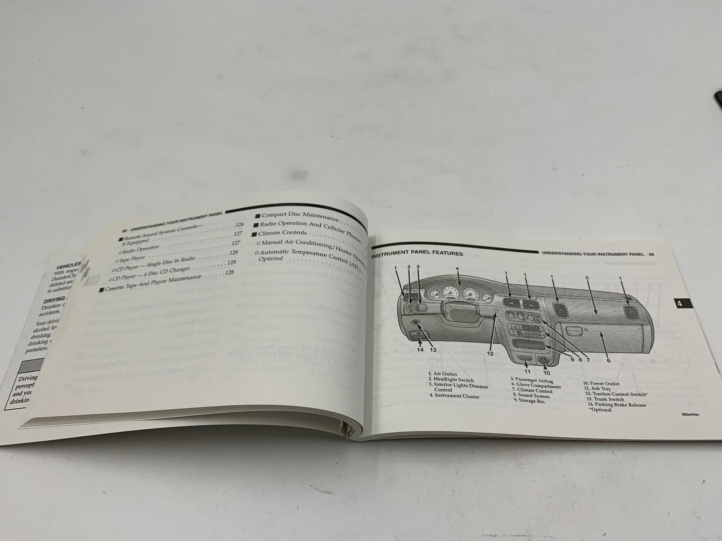 2000 Dodge Intrepid Owners Manual OEM D01B46086