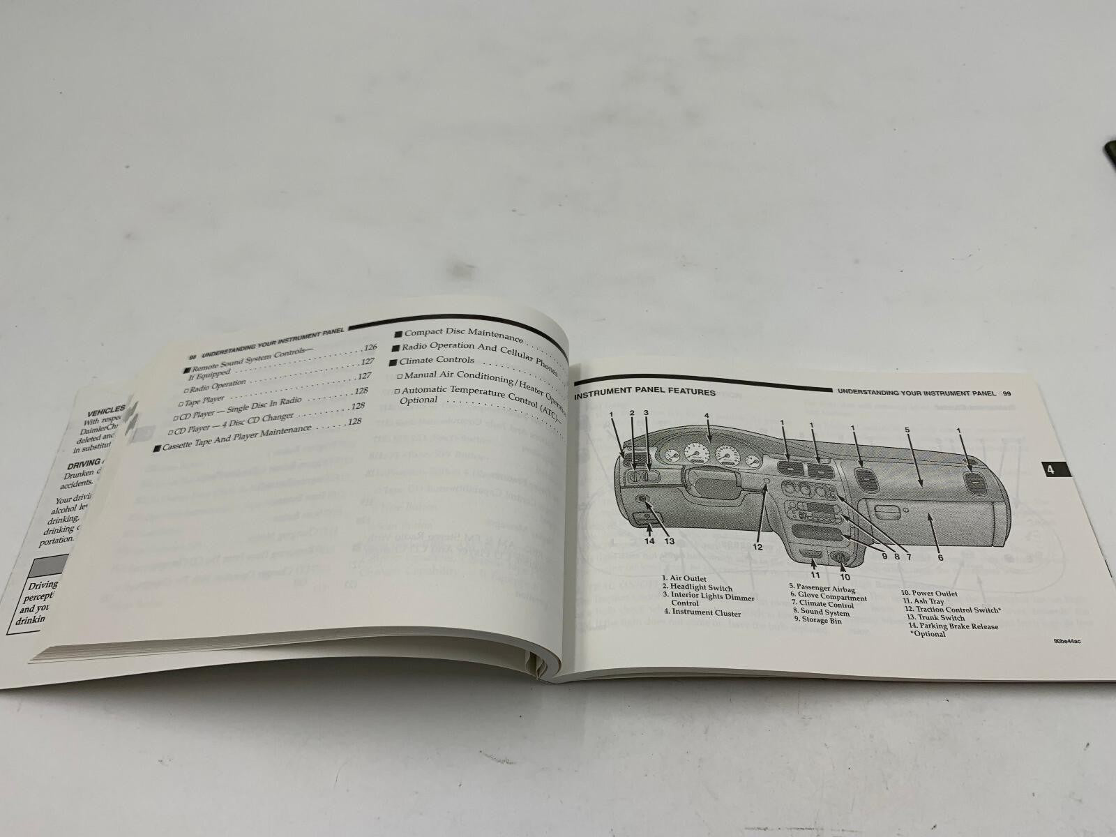 2000 Dodge Intrepid Owners Manual OEM D01B46086