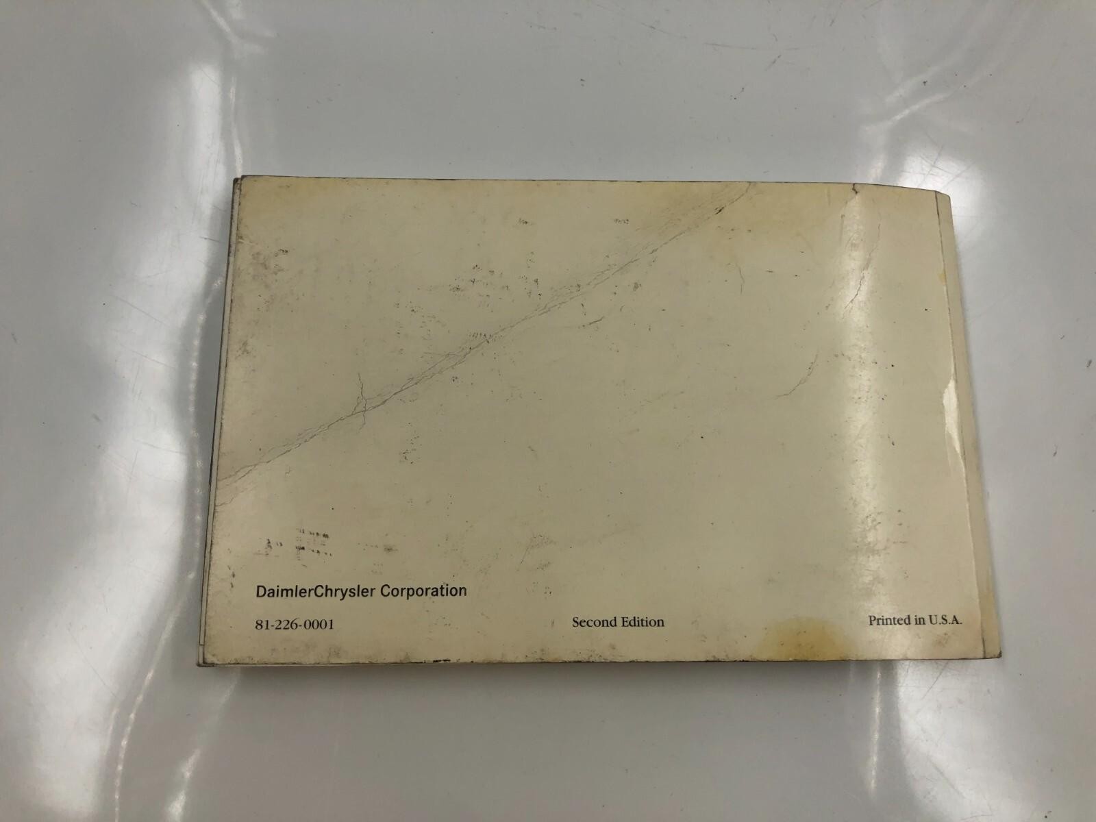 2000 Dodge Intrepid Owners Manual OEM D01B46086