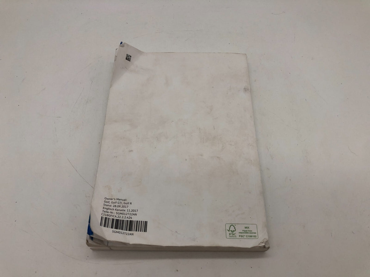 2018 Volkswagen Golf GTI Owners Manual OEM C02B40012