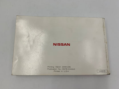 2007 Nissan Quest Owners Manual OEM B03B24009