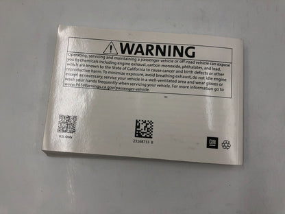 2018 Chevy Traverse Owners Manual Set OEM A04B21087