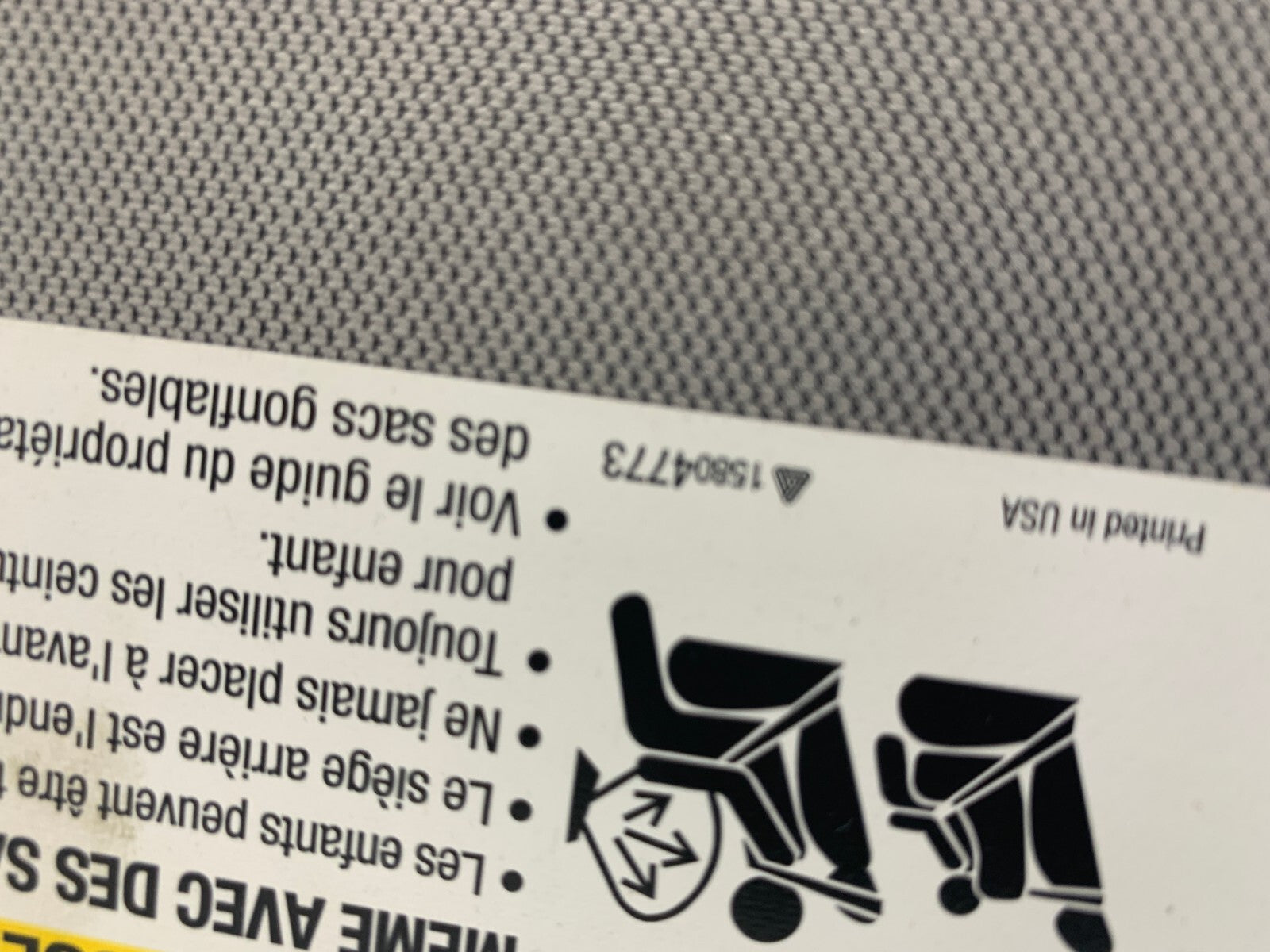 2017-2022 Chevrolet Trax Passenger Sun Visor Gray OEM B01B55093