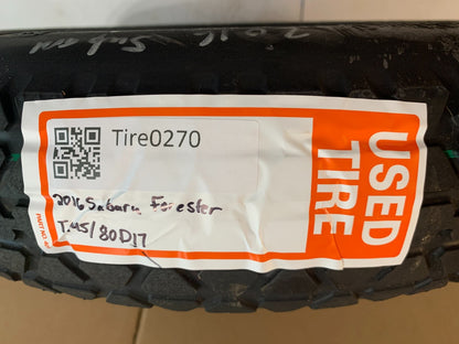 2014-2018 Subaru Forester 17" Spare Tire Compact Donut T145/80D17