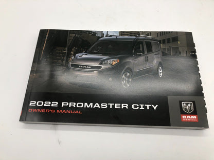 2022 Ram Promaster City Owners Manual with Case OEM R01B37002
