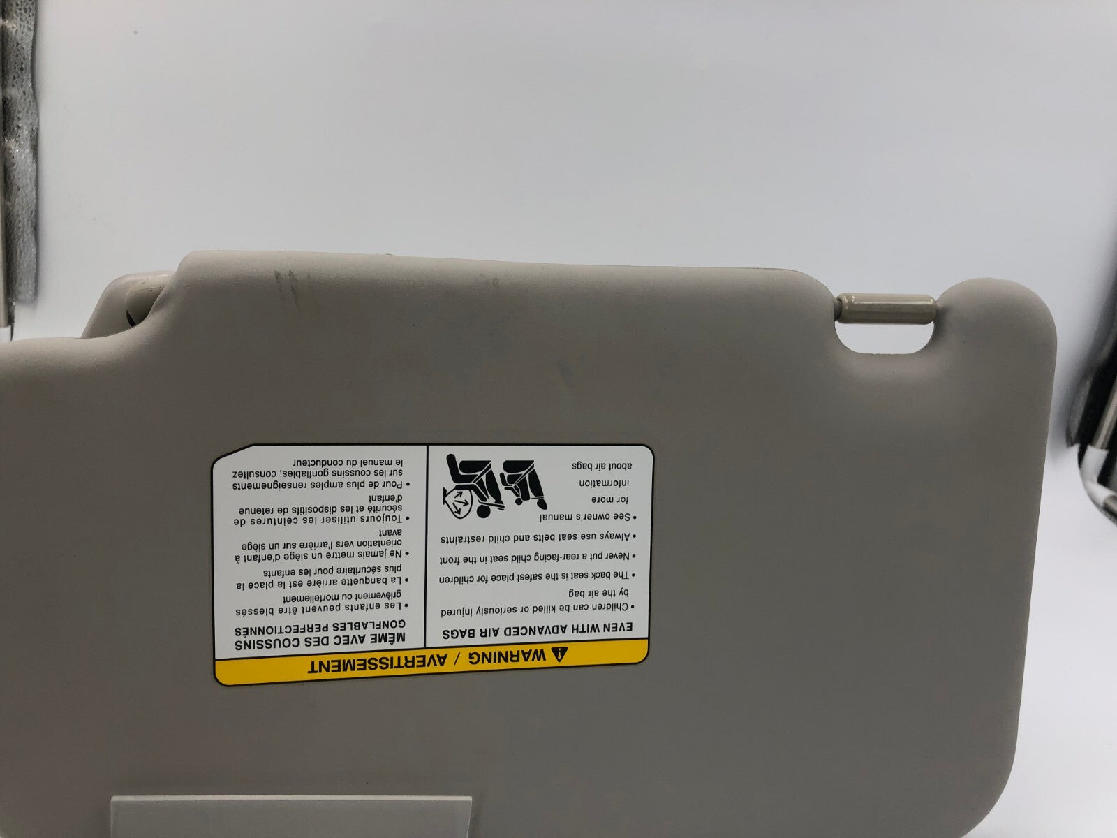 2011-2013 Nissan Juke Passenger Sun Visor Gray OEM C03B40048