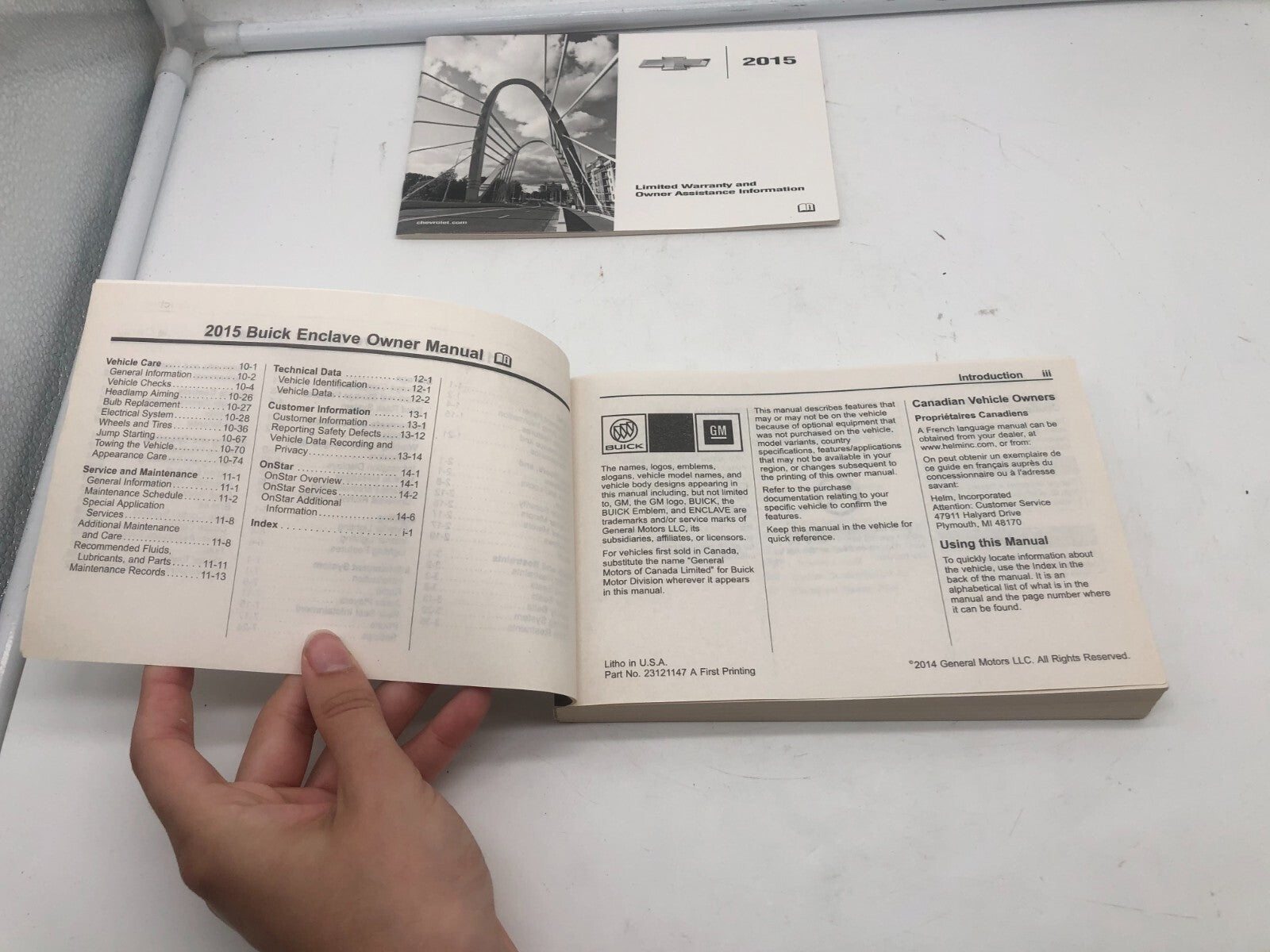 2015 Buick Enclave Owners Manual Set OEM A03B35048