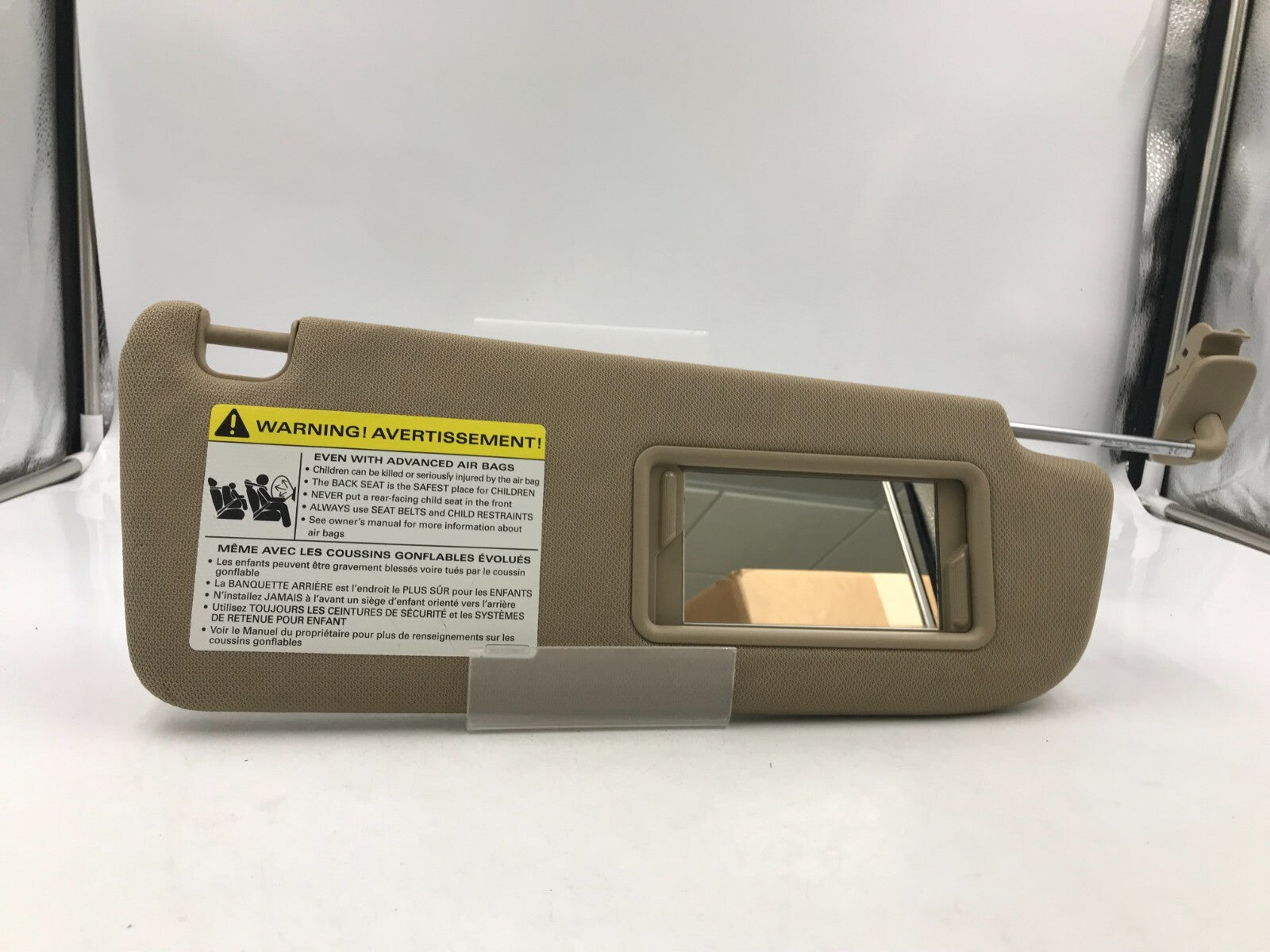 2005-2011 Audi A6 Passenger Sun Visor Tan Illuminated OEM D04B68002