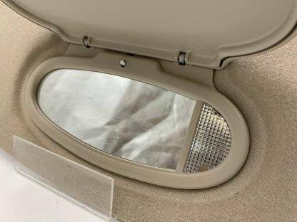 2001 Chrysler PT Cruiser Passenger Sun Visor Tan Illuminated OEM D03B29031