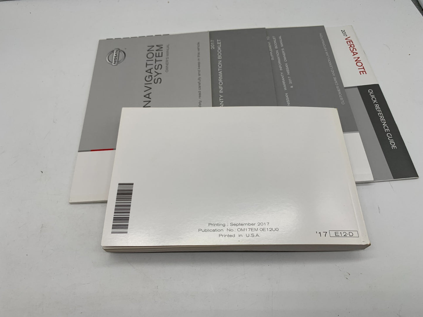 2017 Nissan Versa Note Owners Manual Set with Case OEM
