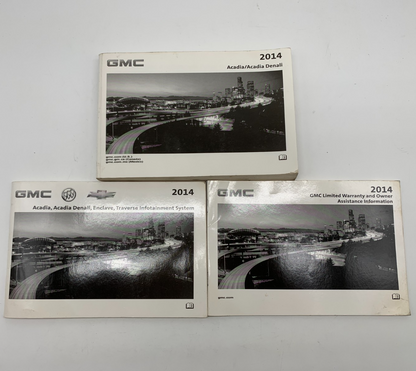 2014 GMC Acadia Denali Owners Manual Set OEM A04B08020
