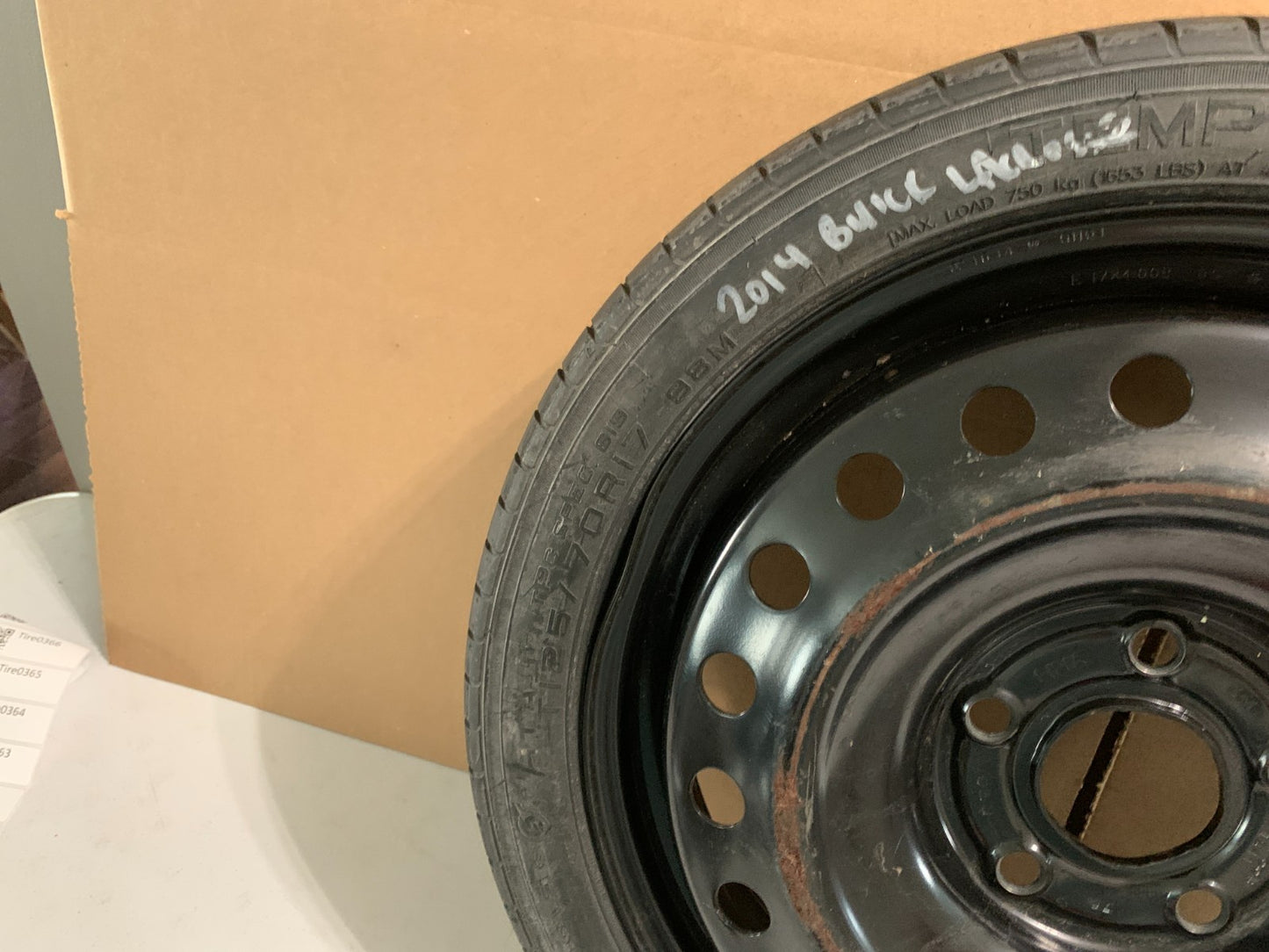 2010-2016 Buick Lacrosse Impala 17" Spare Tire Compact Donut T125/70R17 OEM