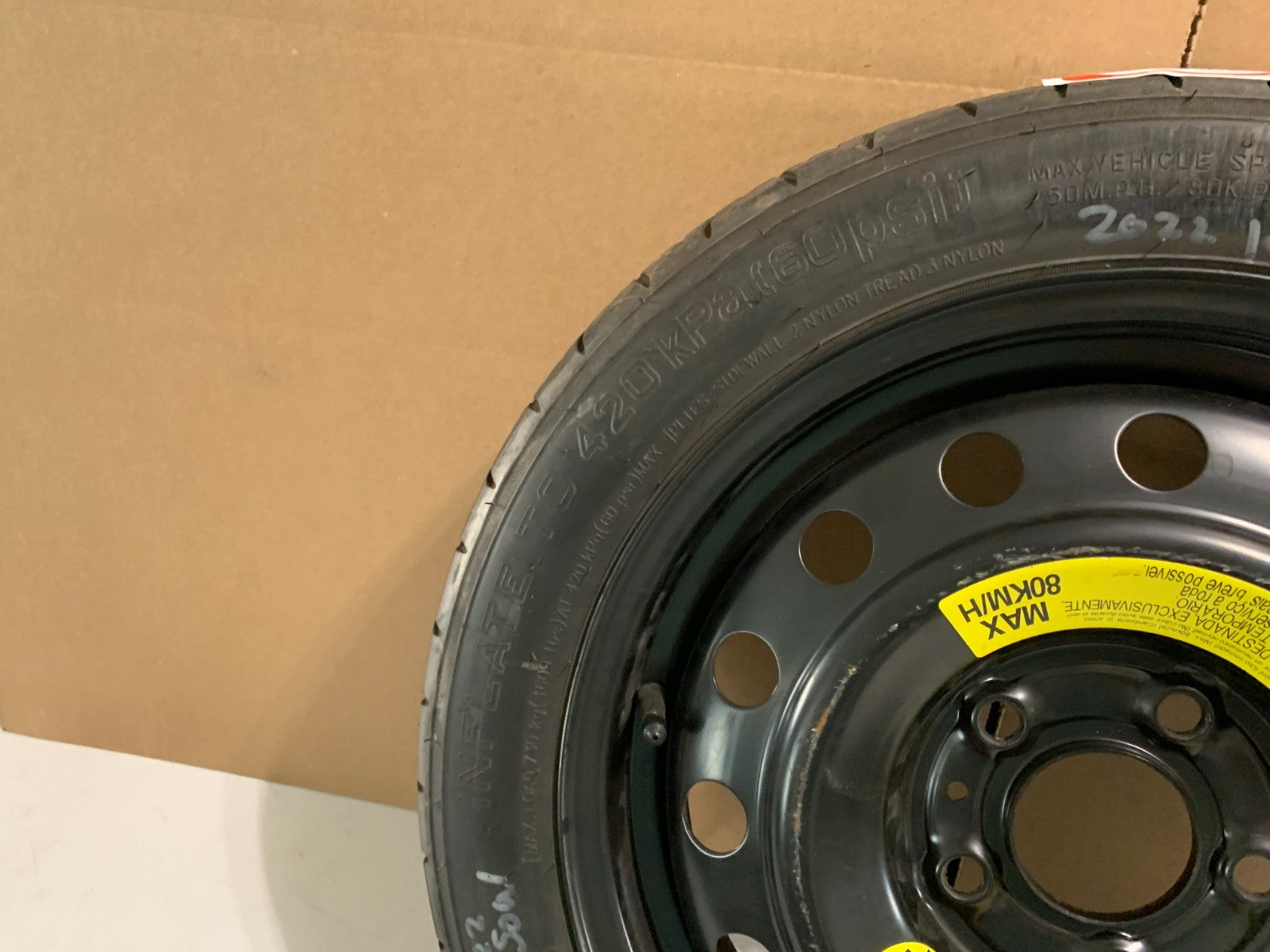 2014-2025 Kia Soul Spare Tire 16" Compact Donut T125/80D16