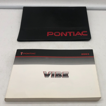2003 Pontiac Vibe Owners Manual with Case OEM A01B02005
