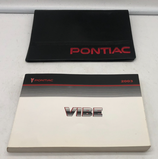 2003 Pontiac Vibe Owners Manual with Case OEM A01B02005