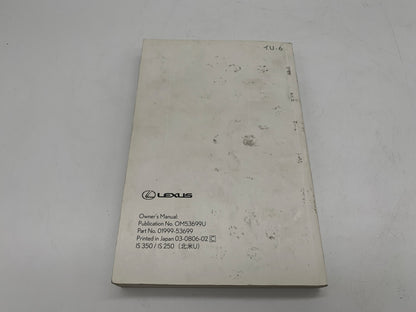 2008 Lexus IS250 IS350 IS 250 IS 350 Owners Manual Set with Case OEM R01B50021